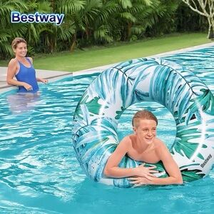 NIB Tropical Palms Swim Ring